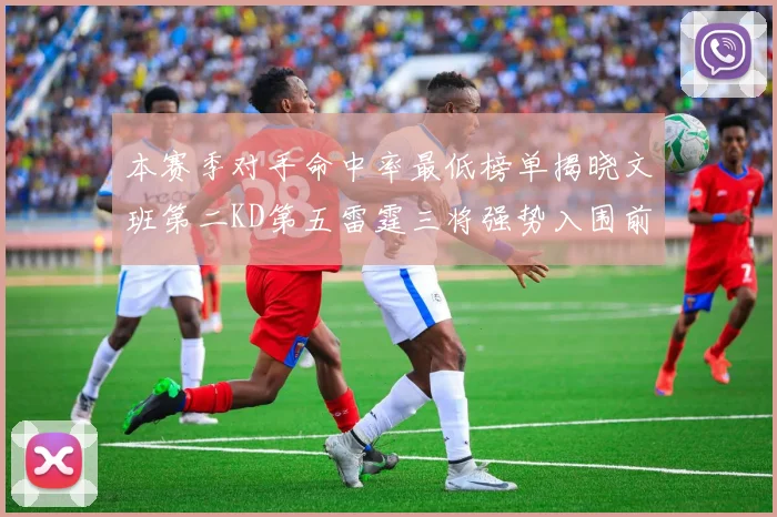 本赛季对手命中率最低榜单揭晓文班第二KD第五雷霆三将强势入围前十